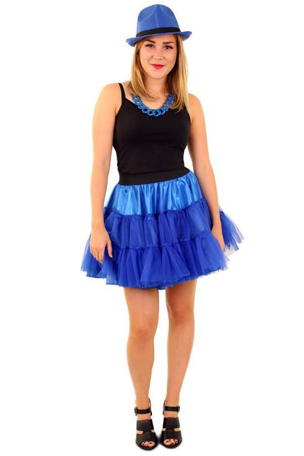 PartyXplosion Petticoat blauw 3-laags