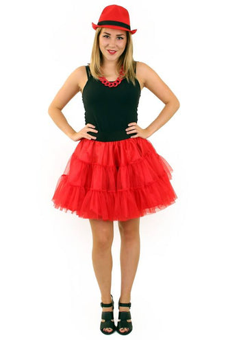 PartyXplosion Petticoat rood 2-laags
