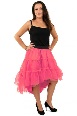 PartyXplosion Petticoat schuin aflopend roze