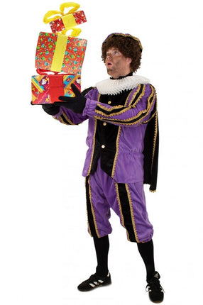 PartyXplosion Piet plushe zwart/paars