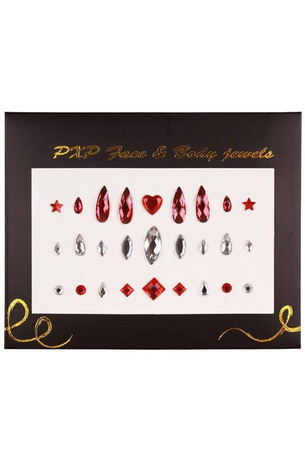 PartyXplosion Plaksieraden rood wit