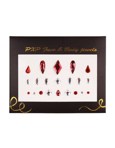 PartyXplosion Plaksieraden rood-zilver