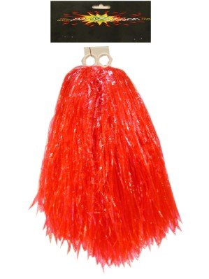 PartyXplosion Pom pom Cheerleader ringgreep rood
