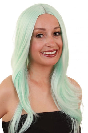 PartyXplosion Pruik Anne lang haar in zee groen