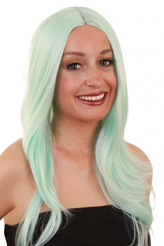 PartyXplosion Pruik Anne lang haar in zee groen