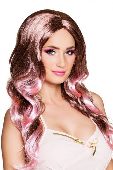 PartyXplosion Pruik Fay roze