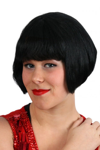 PartyXplosion Pruik kort steil haar zwart