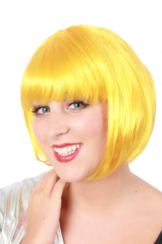 PartyXplosion Pruik sensation boblijn geel