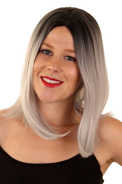 PartyXplosion Pruik YARA grijs/zwart