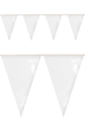 PartyXplosion PVC vlaggenlijn wit 10 meter