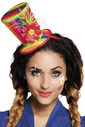 PartyXplosion Regenboog hoedje op tiara