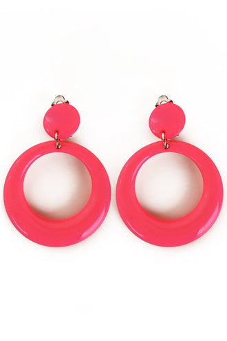 PartyXplosion Roze disco Oorbellen  jaren-50