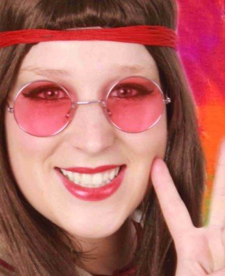 PartyXplosion Roze hippie bril
