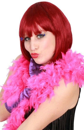 PartyXplosion Roze veren boa donker