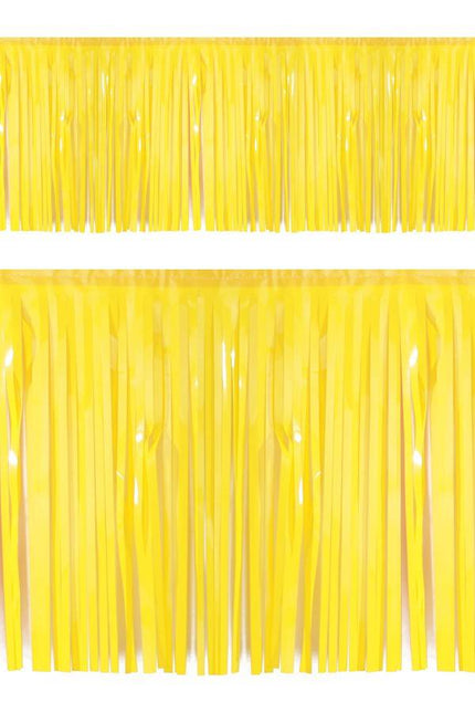 PartyXplosion Slierten folie guirlande geel 6 mtr