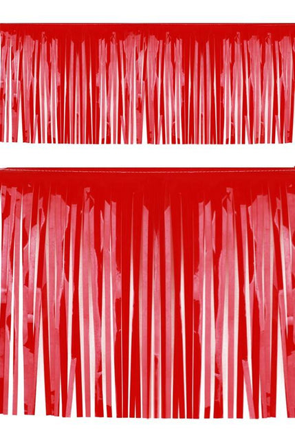 PartyXplosion Slierten folie guirlande rood 6 mtr