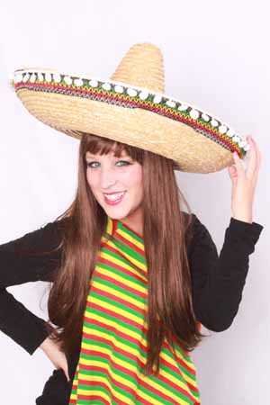 PartyXplosion Sombrero luxe 45 cm met balletjes