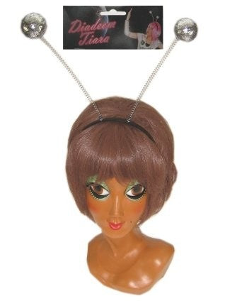 PartyXplosion Spacediadeem zilveren voelsprieten