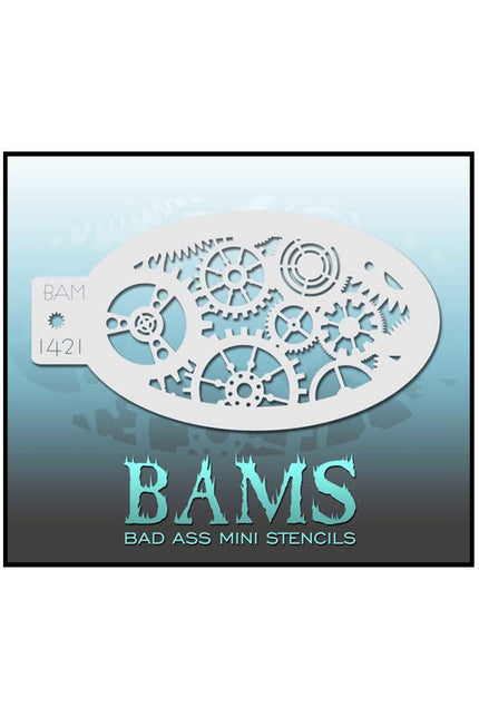 PartyXplosion Steampunk schmink sjabloon tandwielen