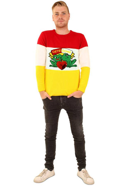 PartyXplosion Sweater Oeteldonk brede strepen