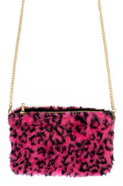 PartyXplosion Tas panter roze bont