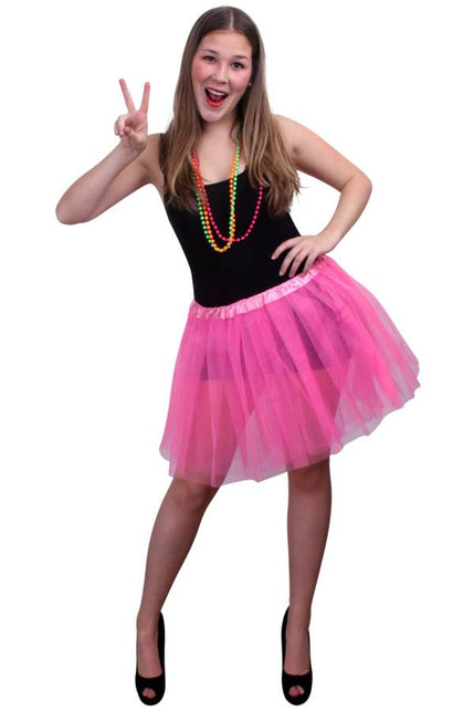 PartyXplosion Tule rokje Diana roze dames