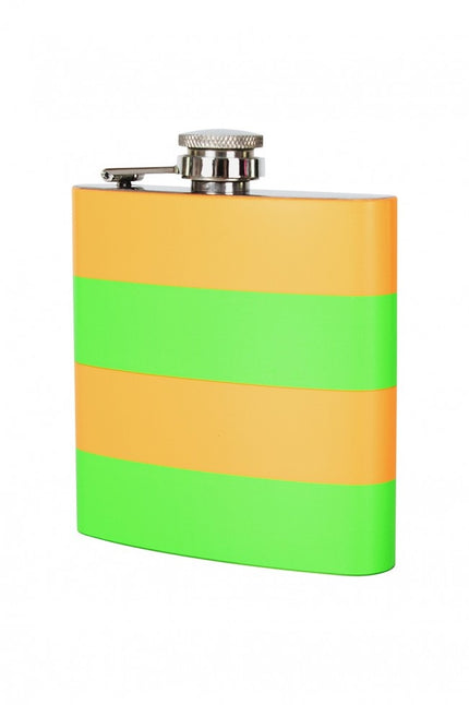 PartyXplosion Veldfles oranje groen 500ml kunststof