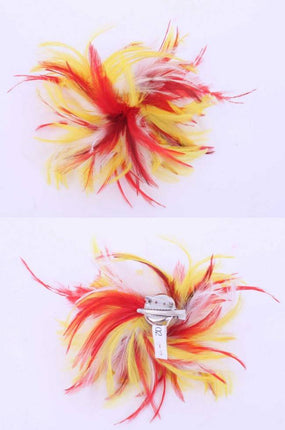 PartyXplosion Veren haarclip rood-wit-geel