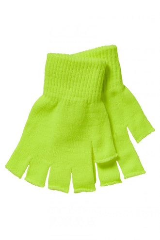 PartyXplosion Vingerloze handschoenen kind neon geel