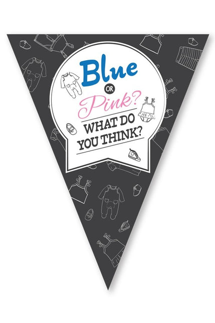 PartyXplosion Vlaggenlijn Gender Reveal party