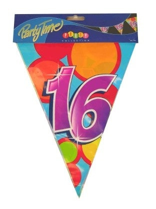 PartyXplosion Vlaggenlijn leeftijd 16 jaar 10 meter