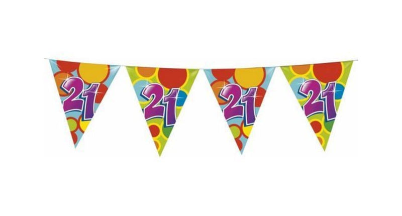 PartyXplosion Vlaggenlijn leeftijd: 21 6 mtr