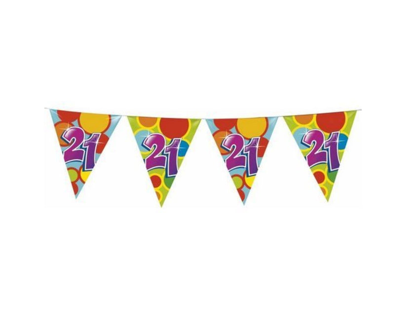 PartyXplosion Vlaggenlijn leeftijd: 21 6 mtr