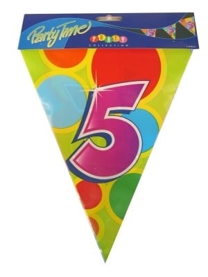 PartyXplosion Vlaggenlijn leeftijd 5 jaar 10 meter