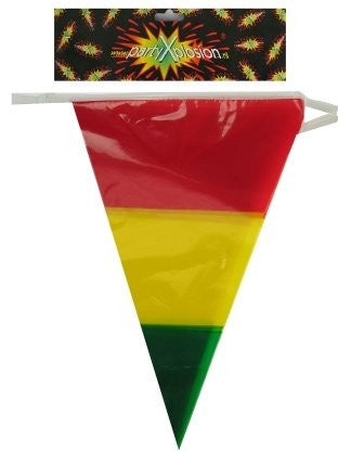 PartyXplosion Vlaggenlijn rood/geel/groen 10 meter