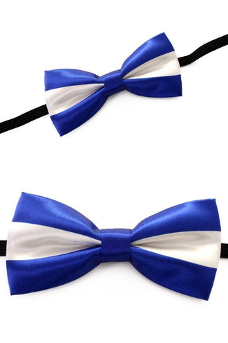 PartyXplosion Vlinderstrik blauw wit