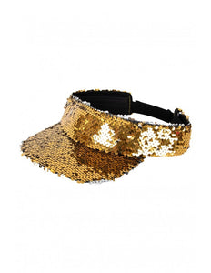 PartyXplosion Zonneklep met pailletten goud