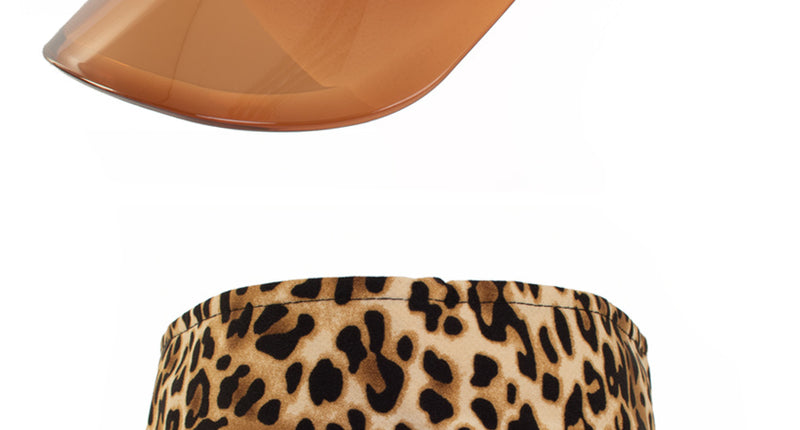 PartyXplosion Zonneklep panter transparante klep