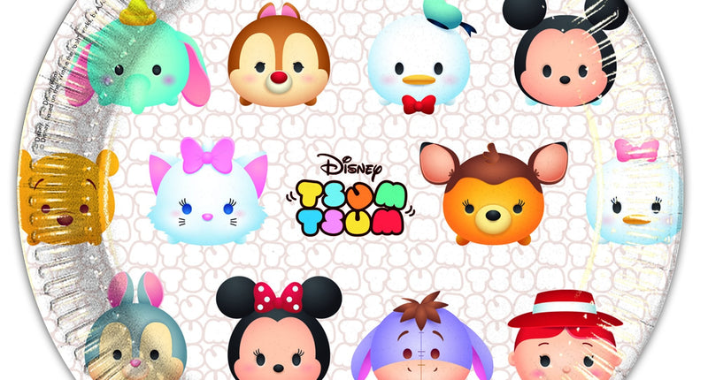 Procos Tsum Tsum papieren borden  8 stuks