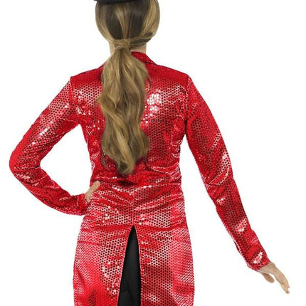 Smiffys Rode slipjas met glitters