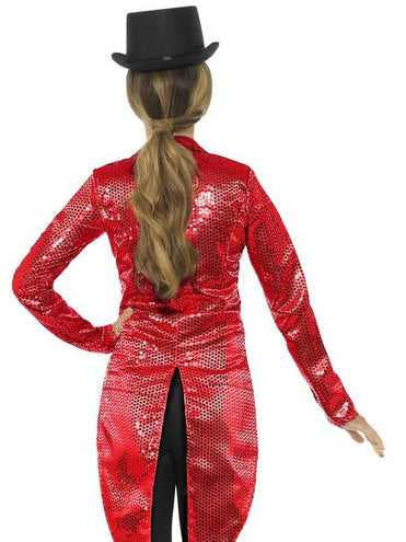 Smiffys Rode slipjas met glitters