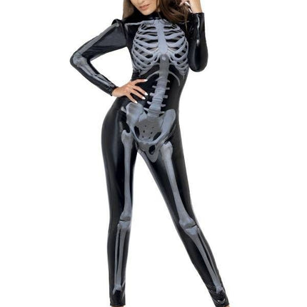 Smiffys Skelet catsuit dames