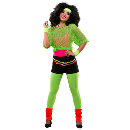 Wicked Costumes 80's Neon gele korte broek