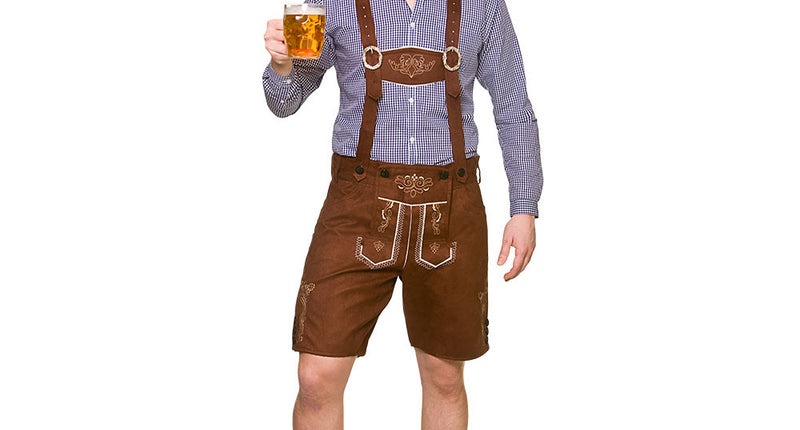 Wicked Costumes Authentieke nep suede lederhose Bernard