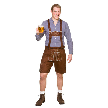Wicked Costumes Authentieke nep suede lederhose Bernard