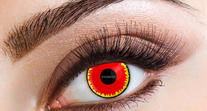 Wicked Costumes Avatar een dag lenzen in rood geel