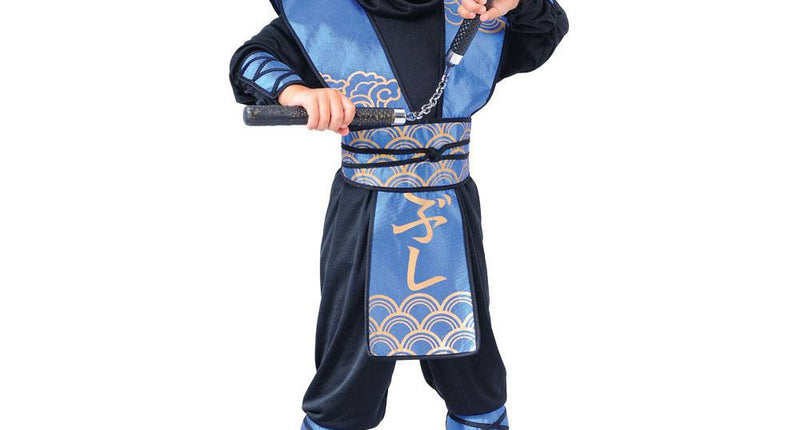 Wicked Costumes Blauwe ninja de luxe