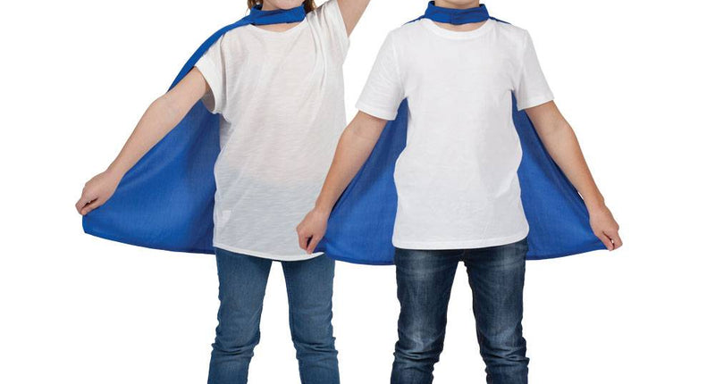 Wicked Costumes Blauwe Superhelden cape kind