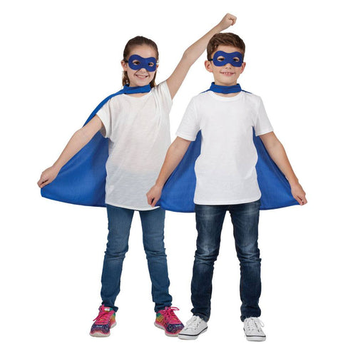 Wicked Costumes Blauwe Superhelden cape kind