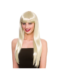 Wicked Costumes Blonde pruik Fantasy lang haar met pony